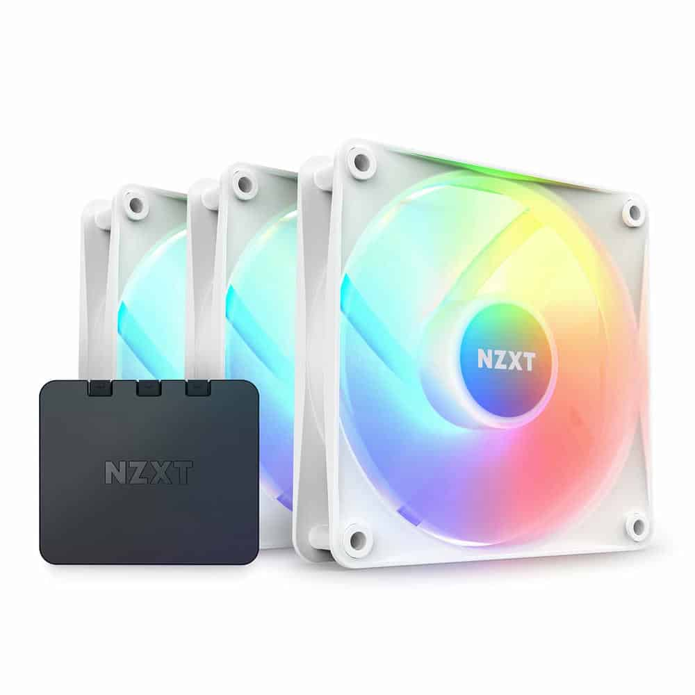 (image for) NZXT F120 RGB Core 120mm PWM Fan 3 Pack with Controller White